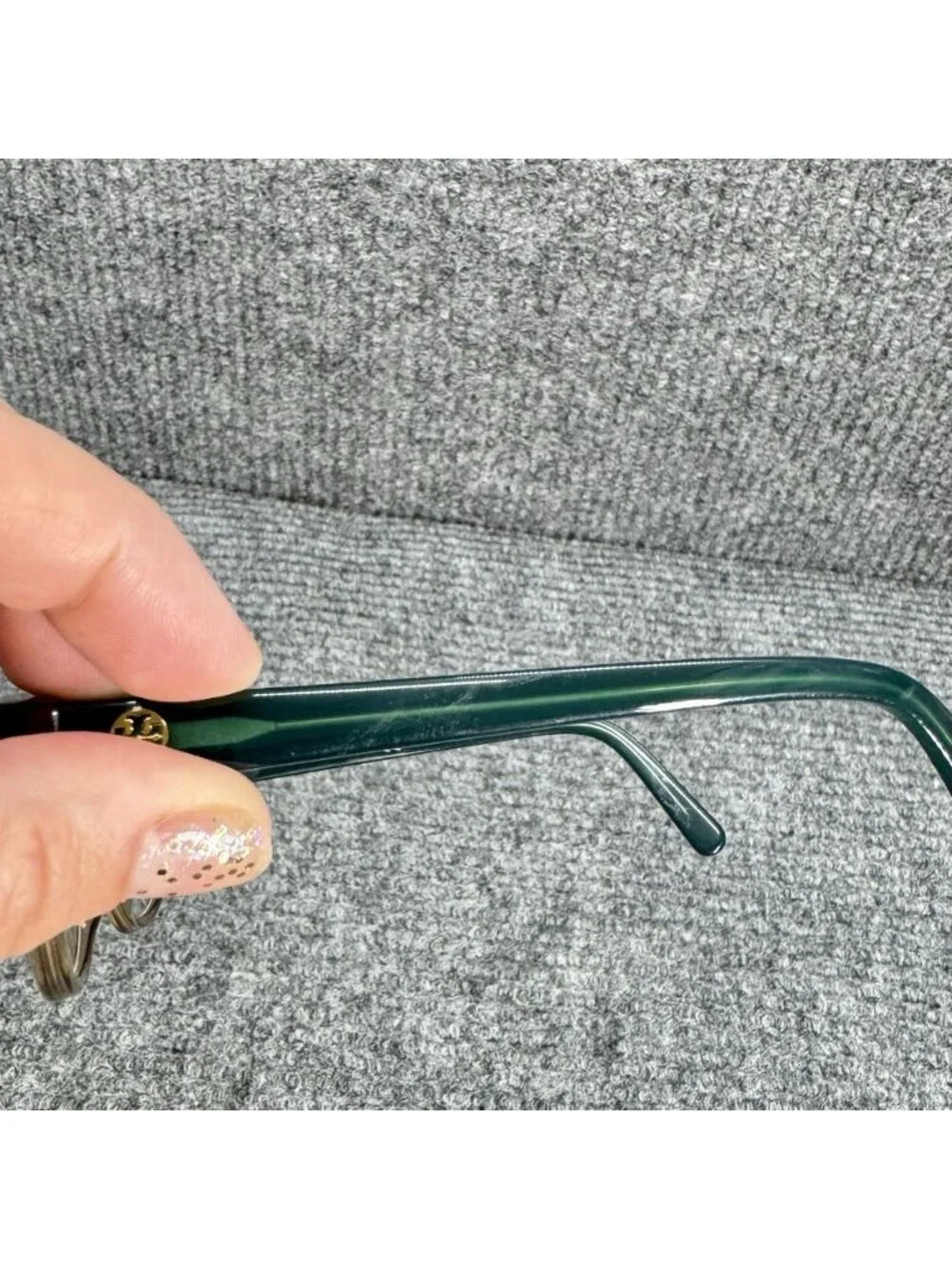 Tory Burch Ty 2031 1164 Green Tan Eyeglasses 49-17-135 FRAMES ONLY + Case